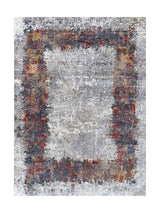 Tapis Vintage Gris & Rouge - Toscane