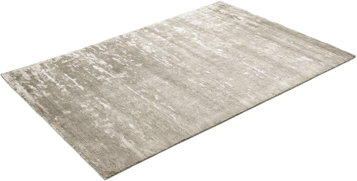 Tapis Viscose Gris Argent - Riflesso, gros plan sur la matière