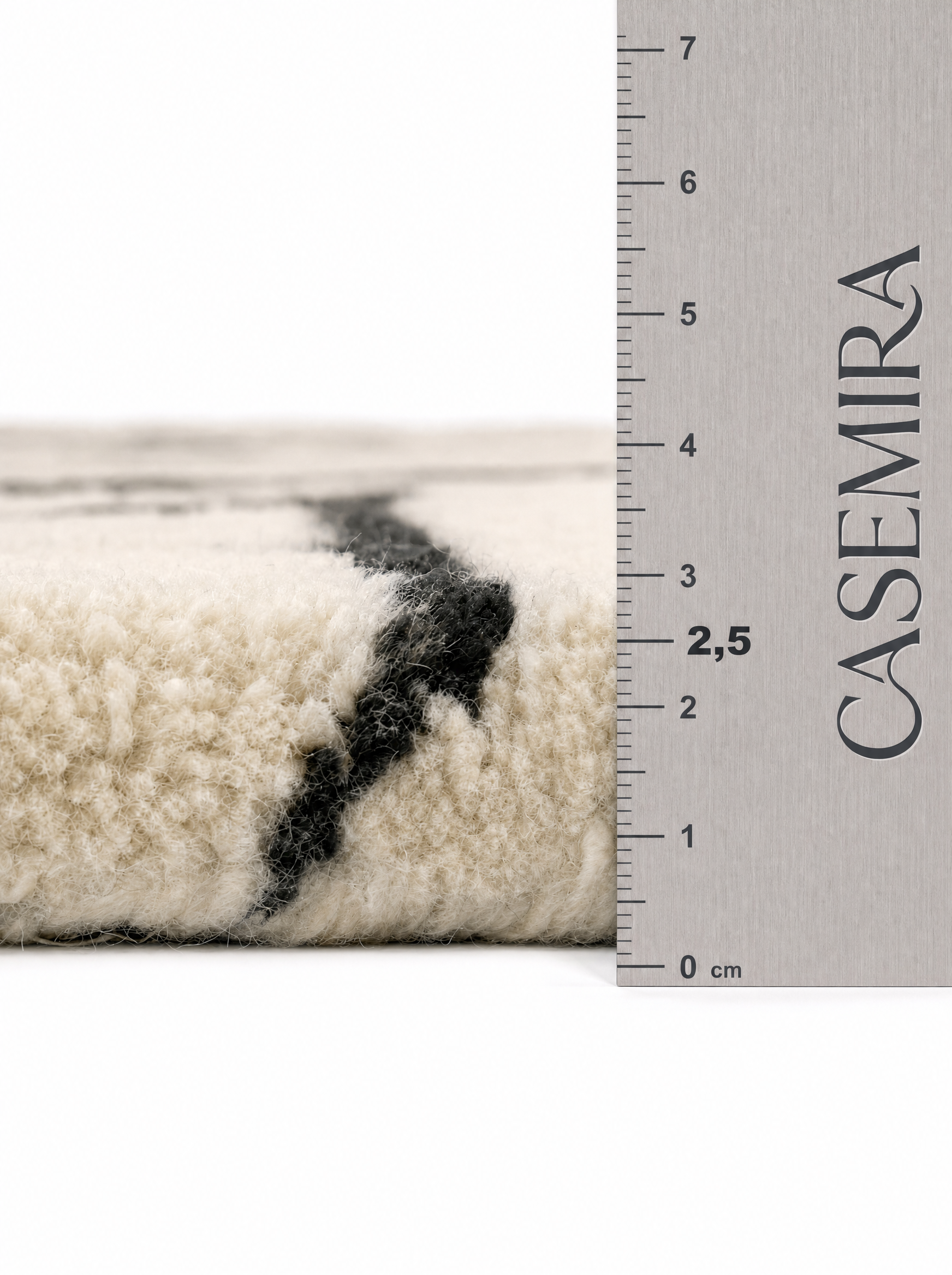 Tapis 100% Laine Ivoire & Noir - Hudson